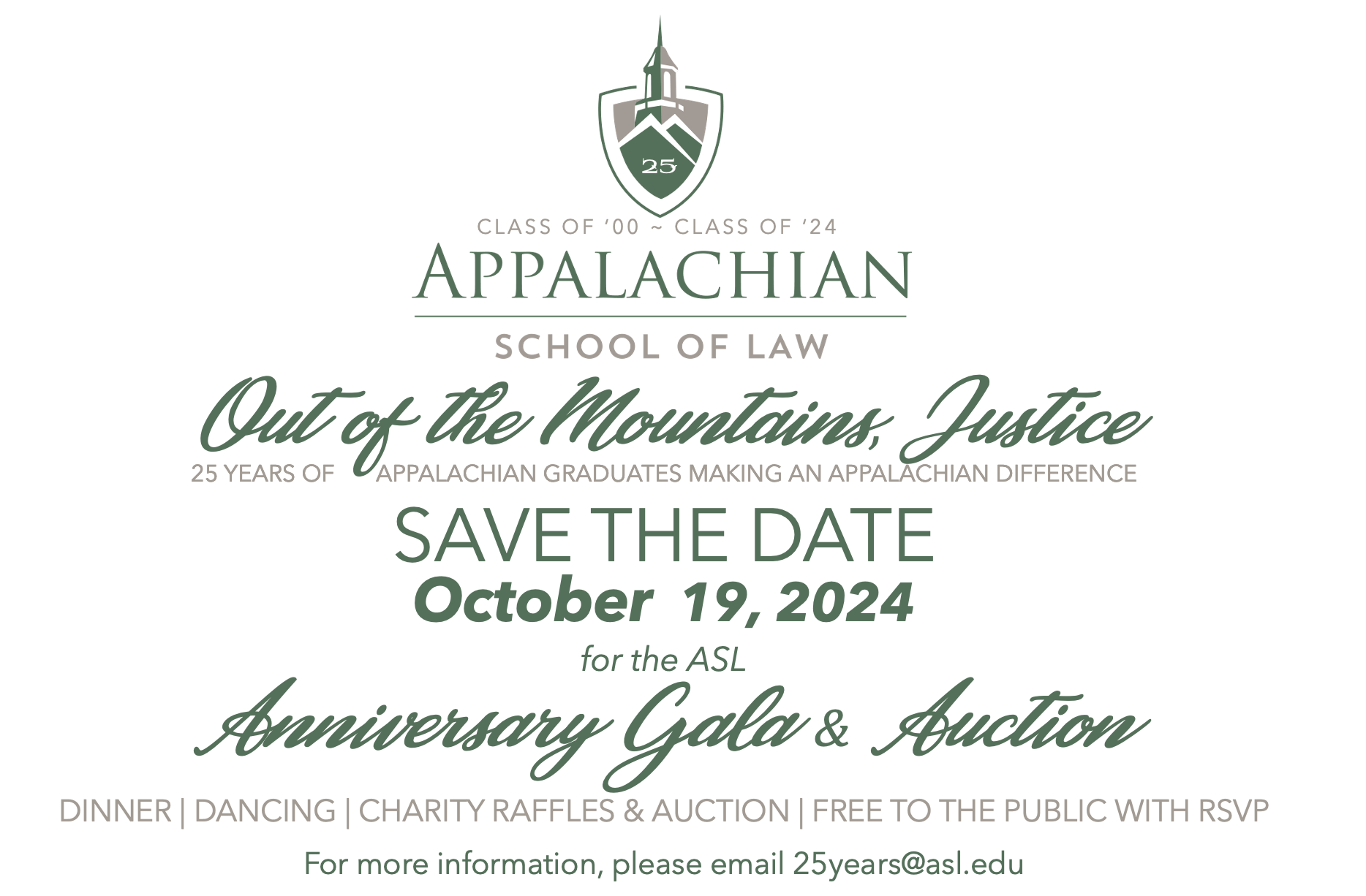 25 Year Anniversary Gala Save The Date